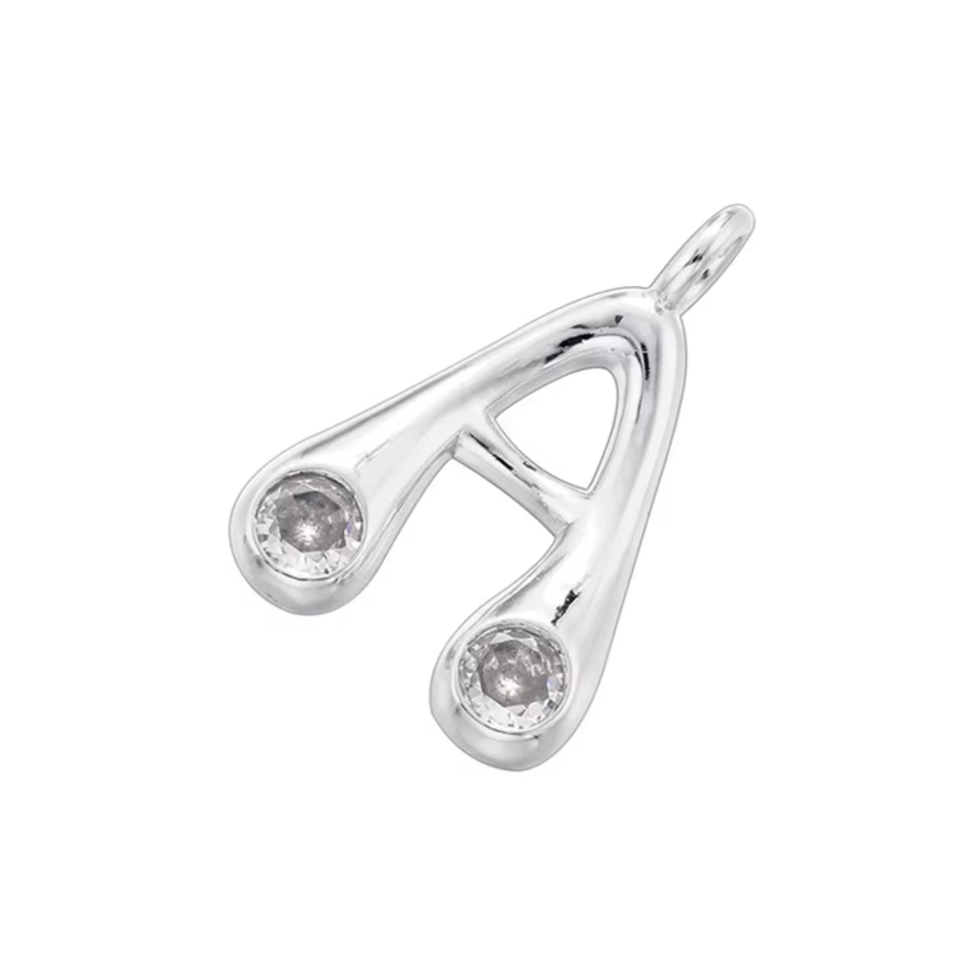 Name Drop Charm in Silver