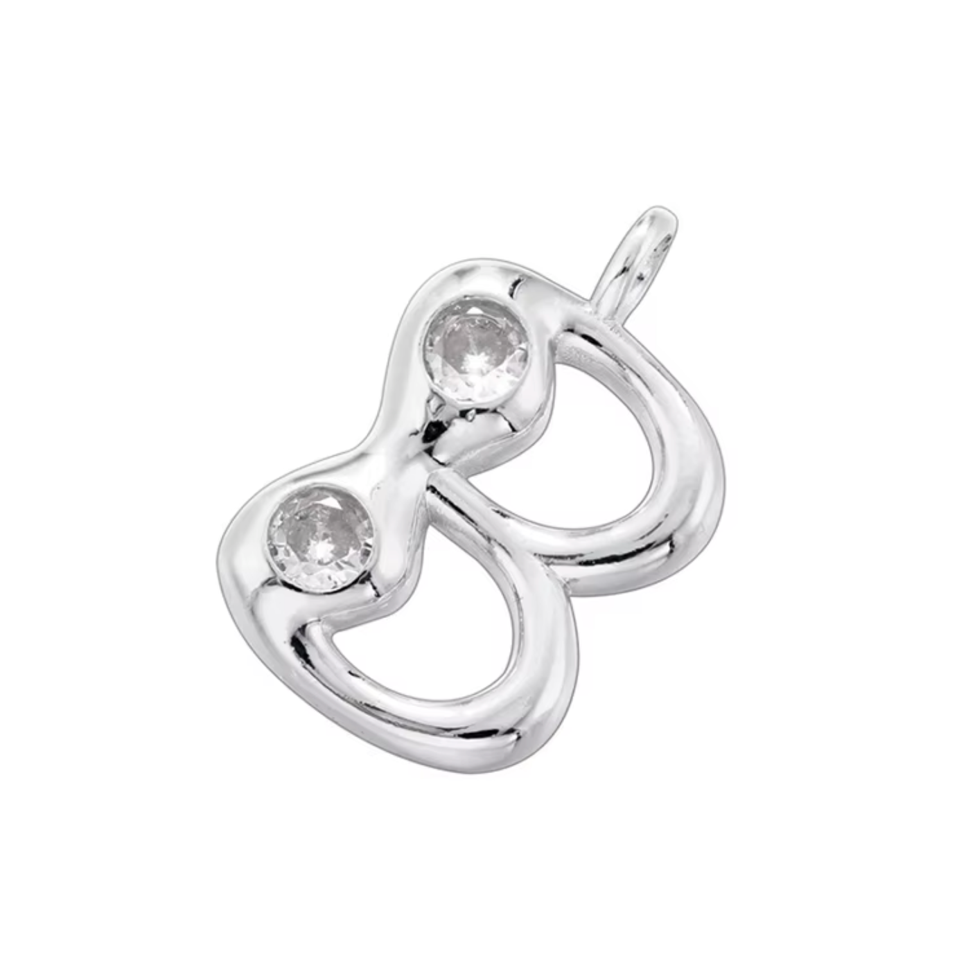 Name Drop Charm in Silver
