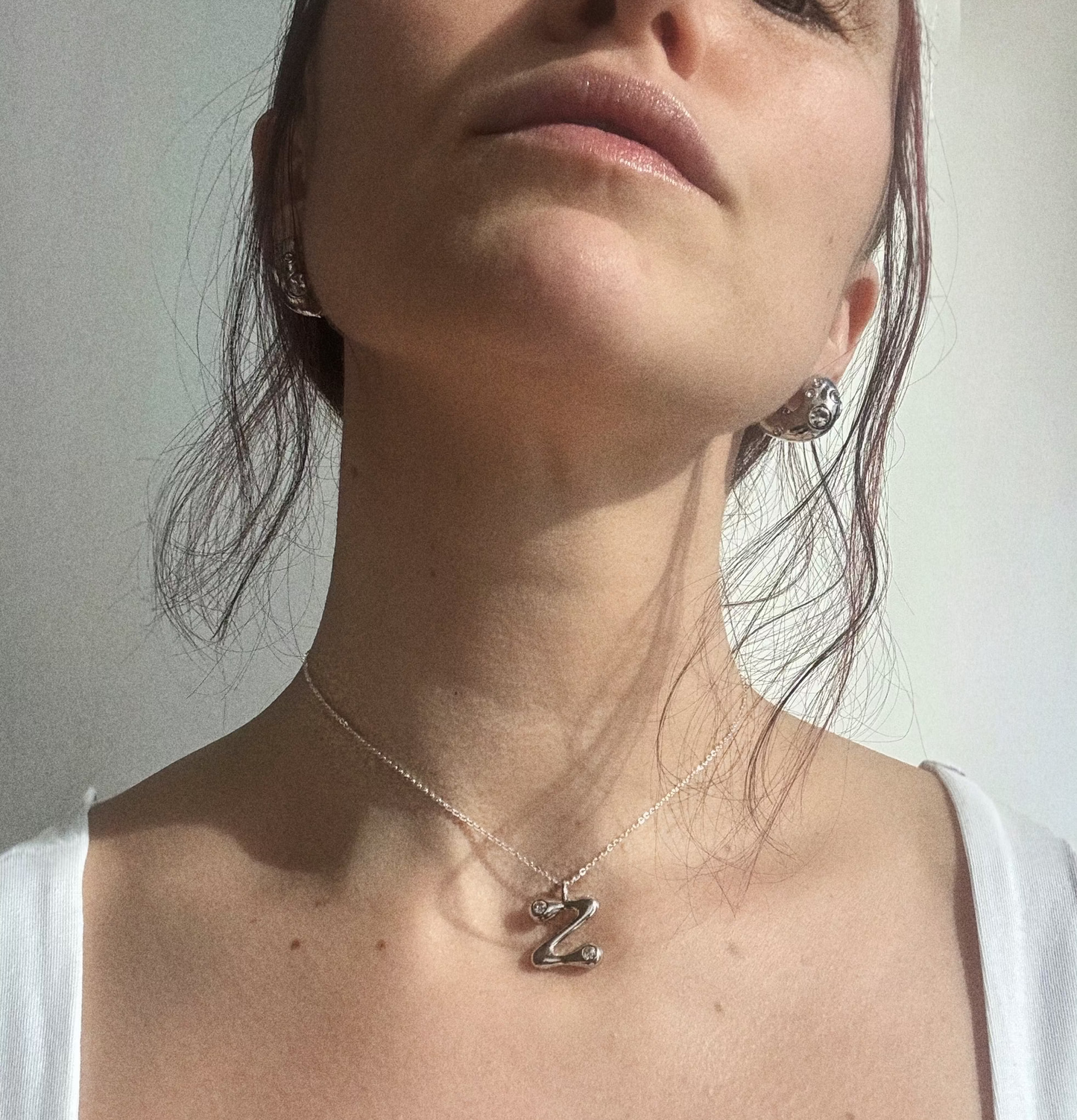 Name Drop Charm & Chain in Silver