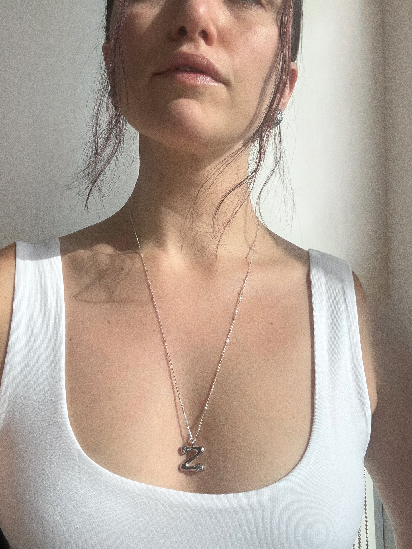 Name Drop Charm & Chain in Silver