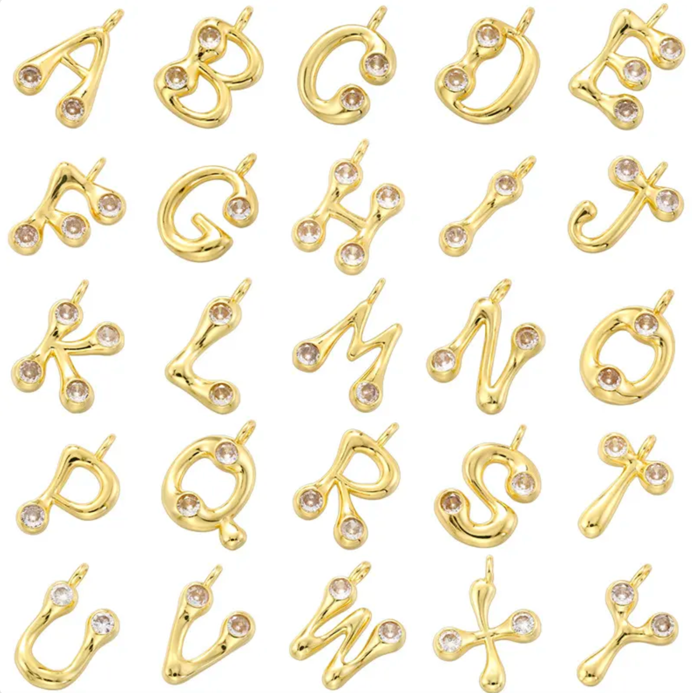 Name Drop Charm & Chain in Gold