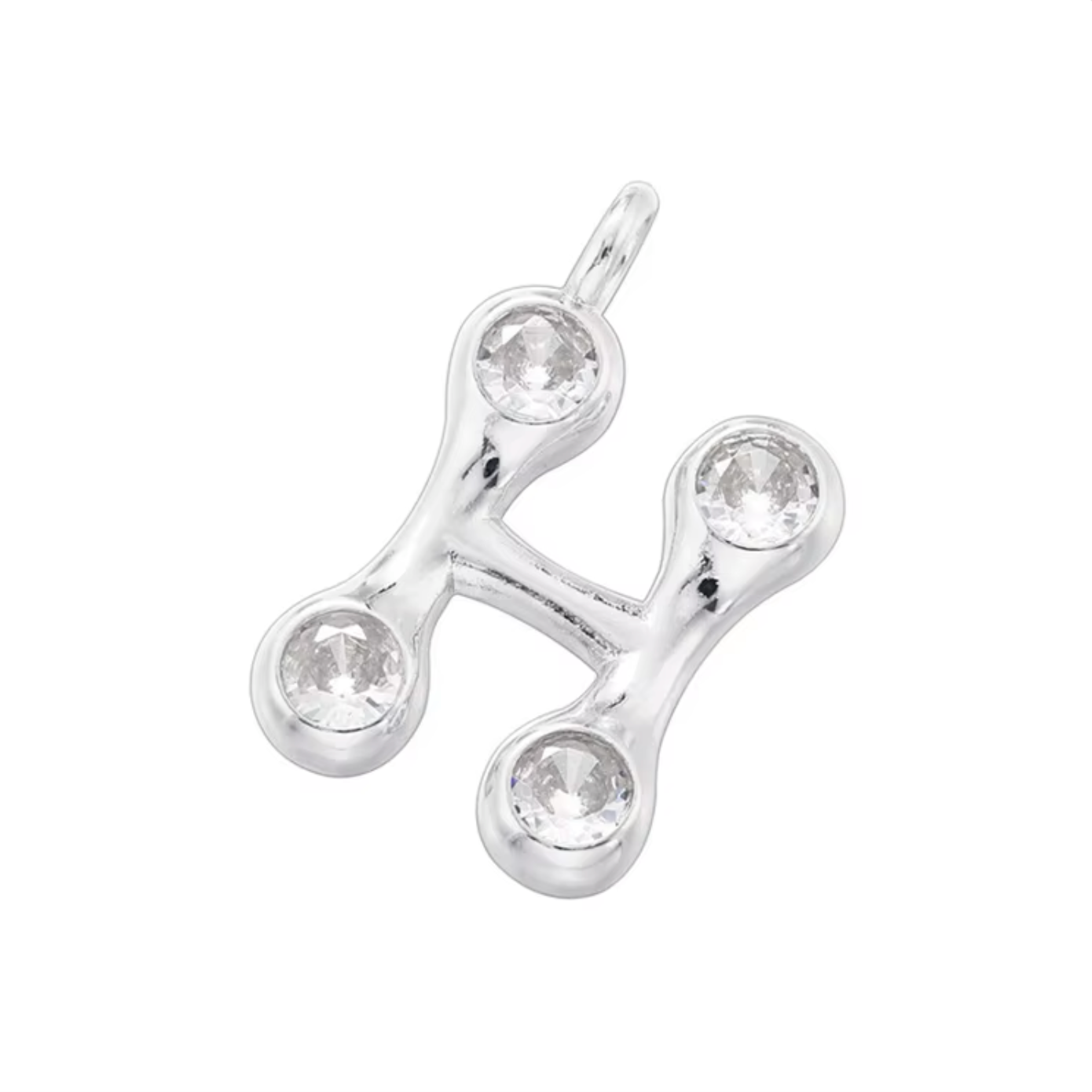 Name Drop Charm in Silver
