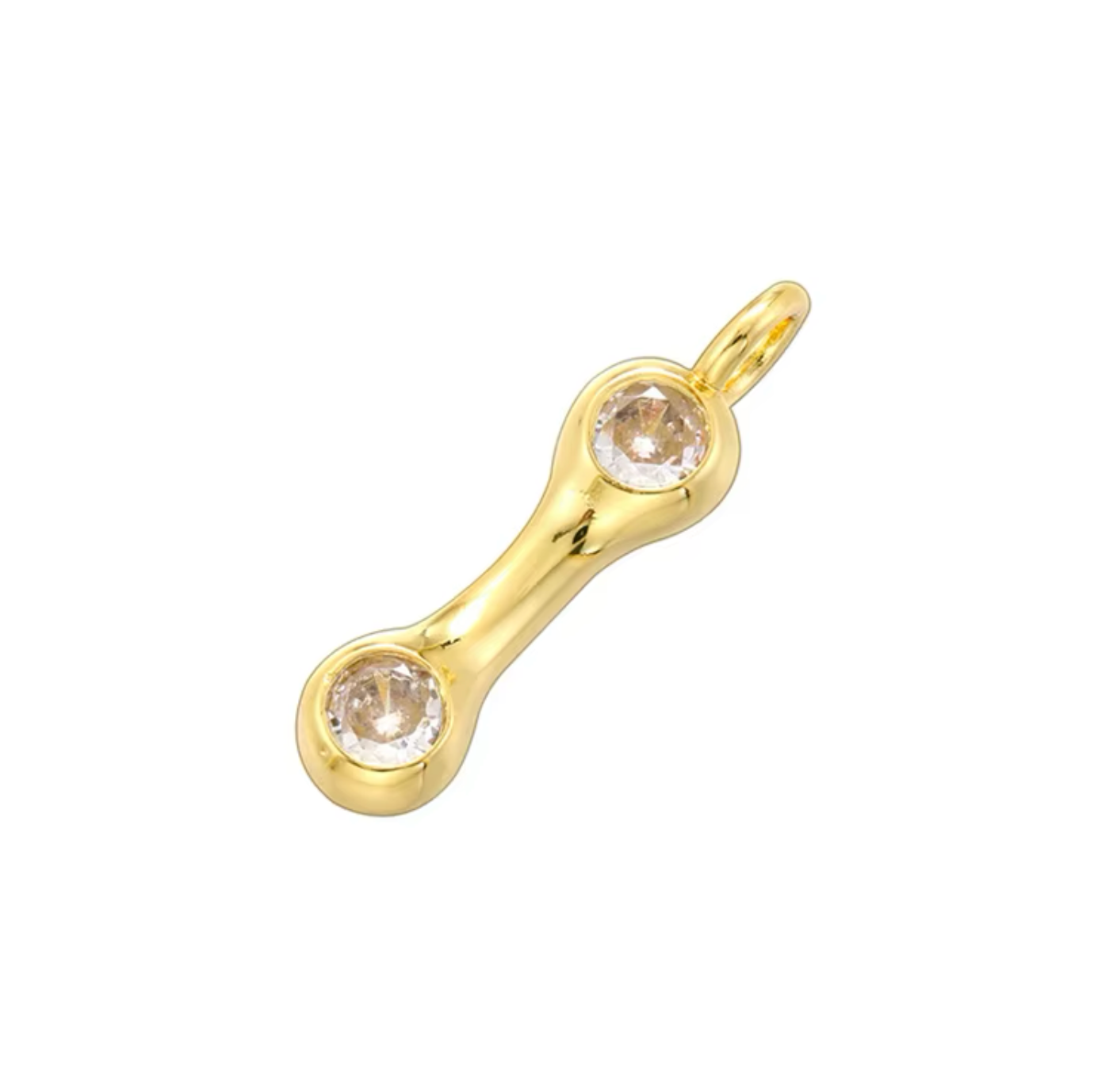Name Drop Charm & Chain in Gold