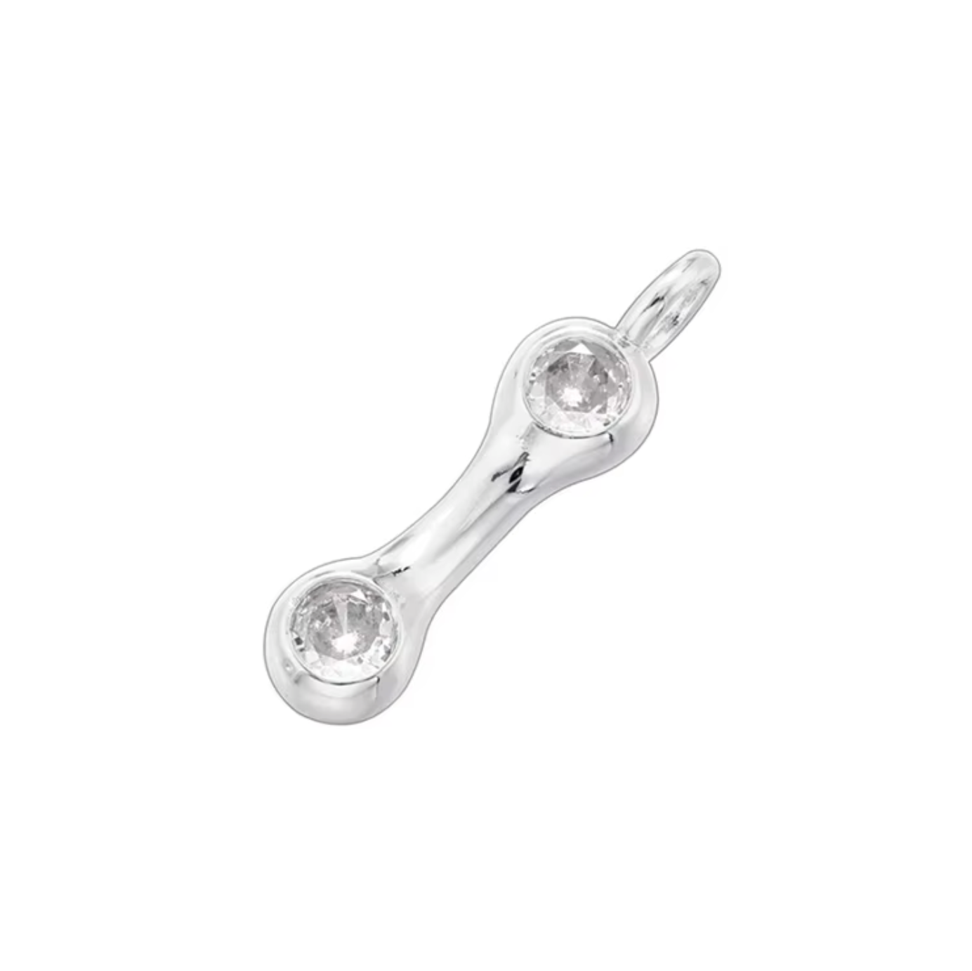 Name Drop Charm in Silver