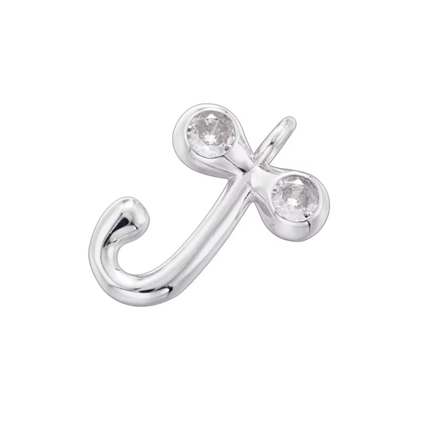 Name Drop Charm in Silver