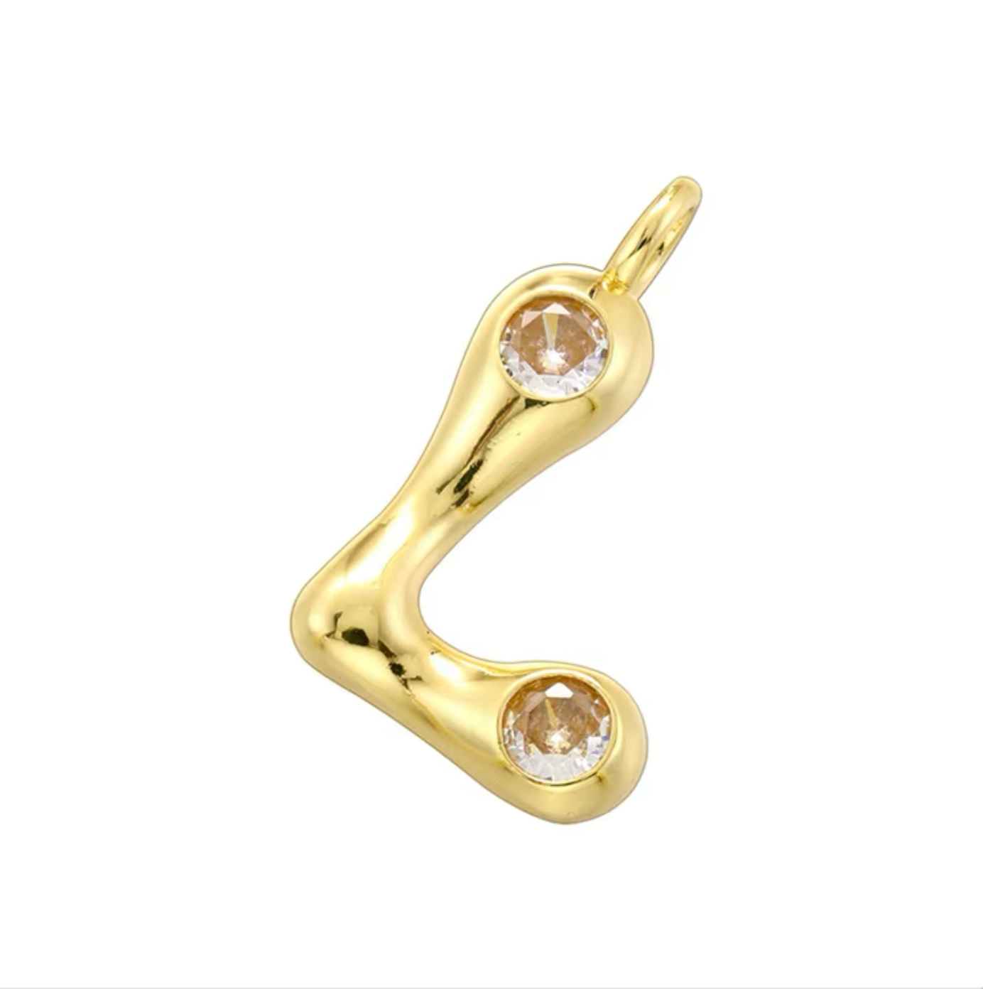 Name Drop Charm & Chain in Gold