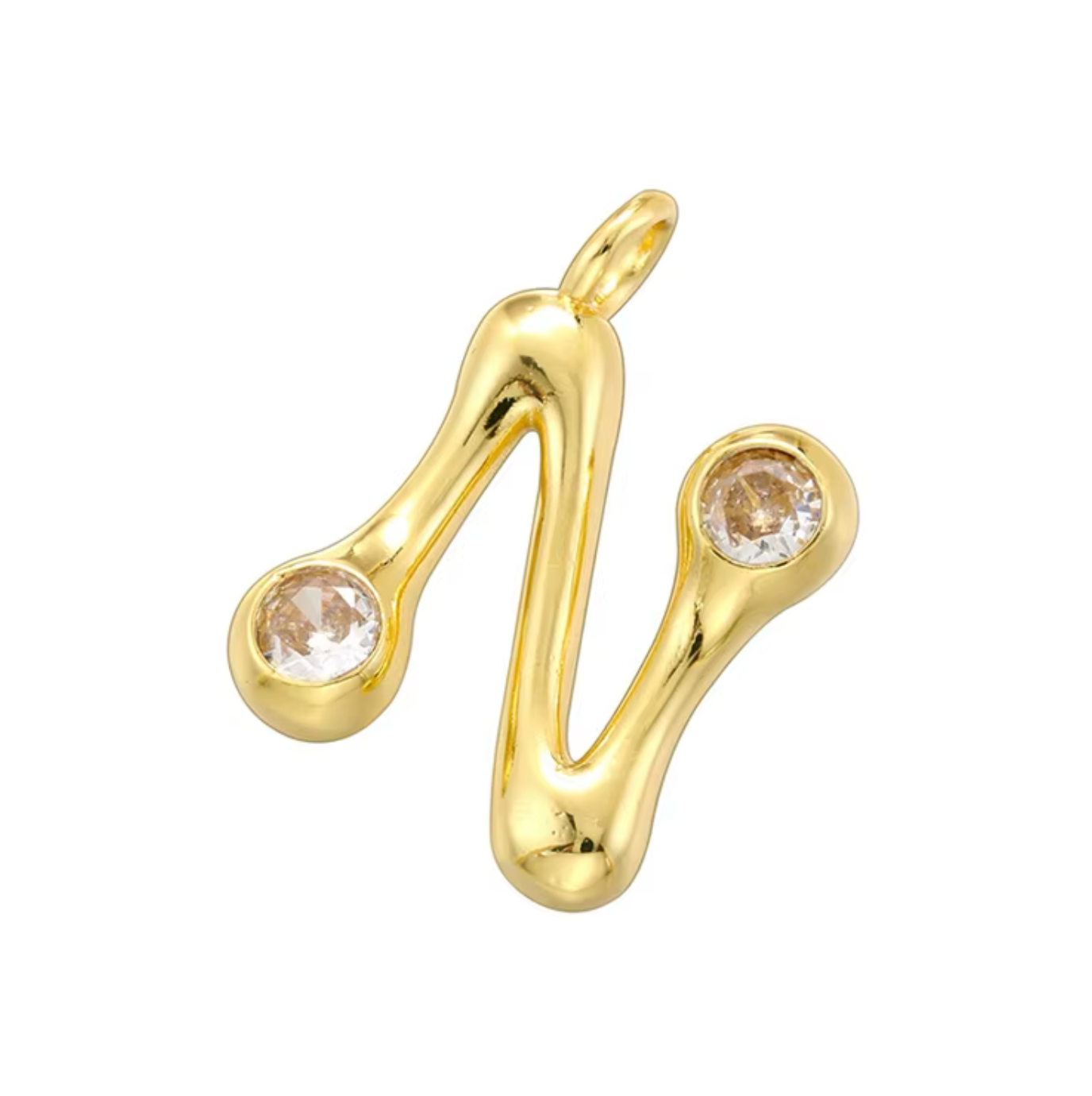 Name Drop Charm & Chain in Gold