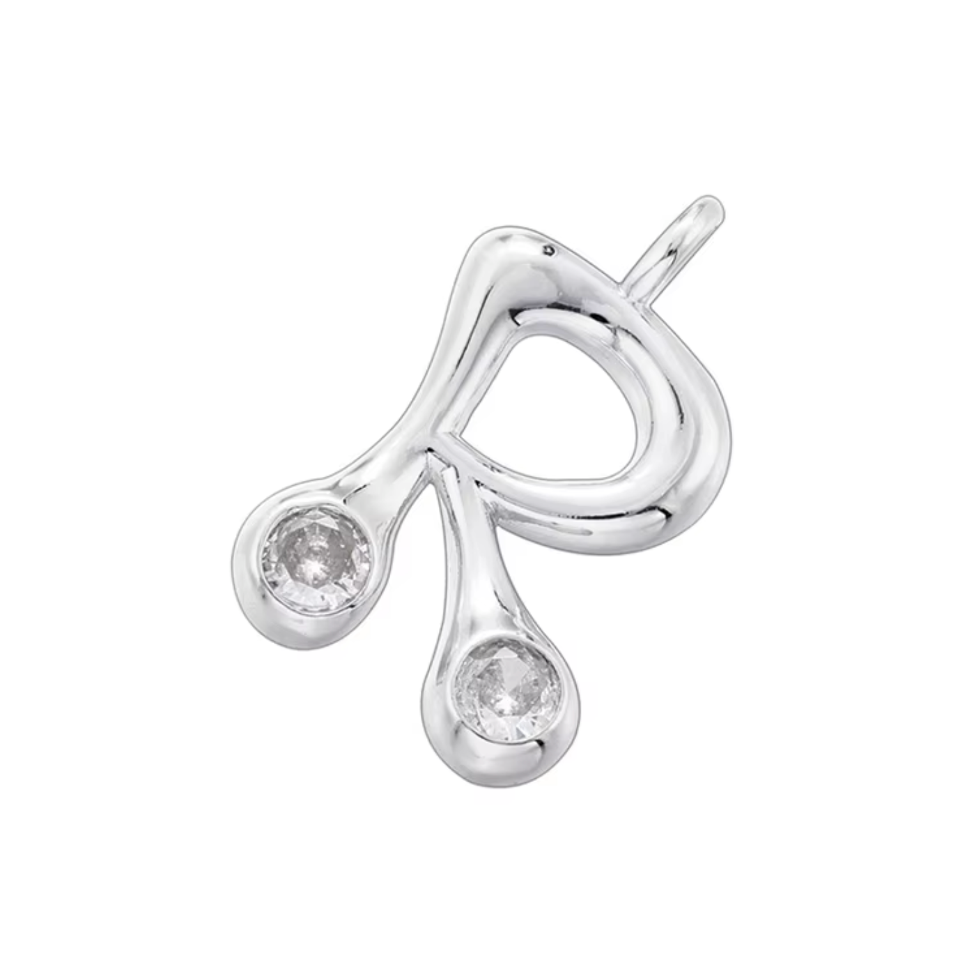 Name Drop Charm in Silver