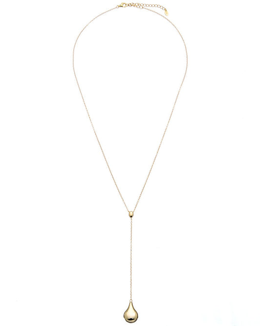 Just a Drop Lariat Necklace in Gold