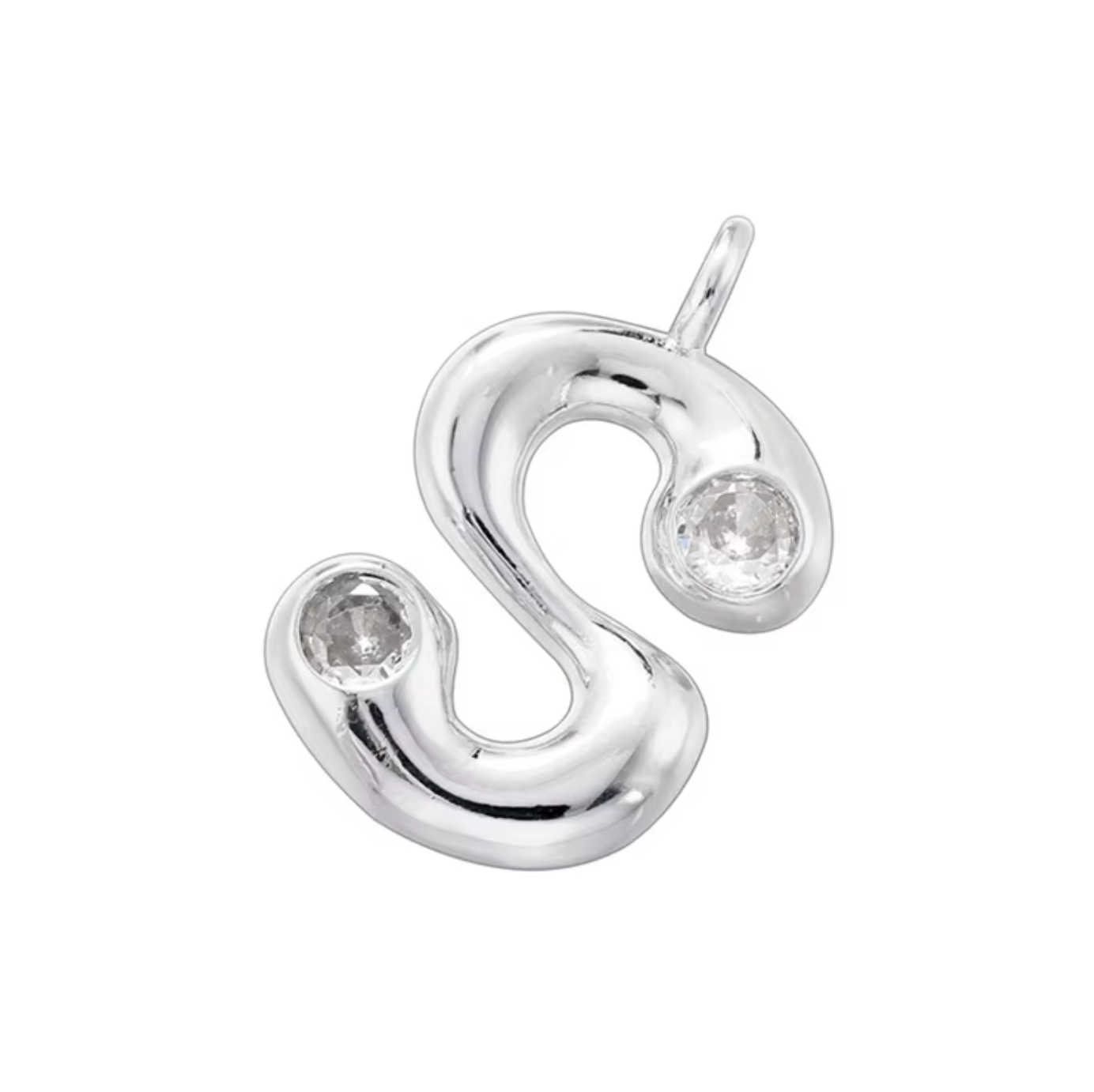 Name Drop Charm & Chain in Silver