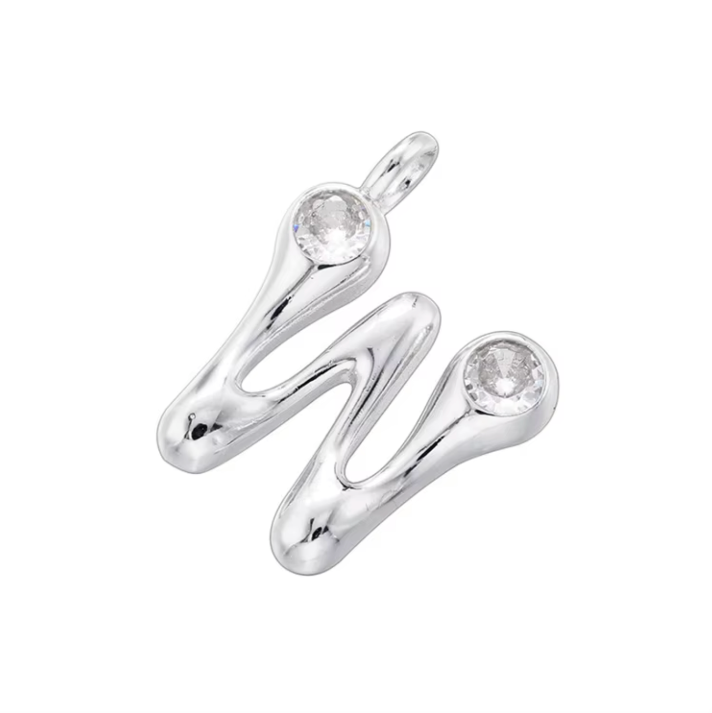 Name Drop Charm & Chain in Silver